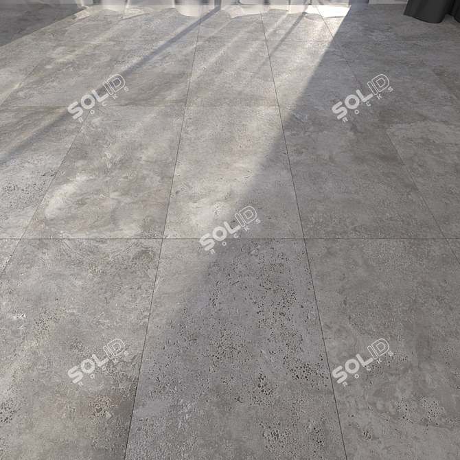 Navona Gray Cross Floor Tile 3D model image 1