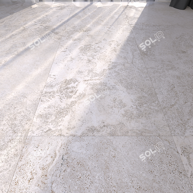Navona Bone Cross: Elegant 60x120 Floor 3D model image 1