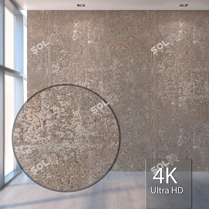 Seamless Plaster Texture: High Resolution, Detailed 3D model image 1