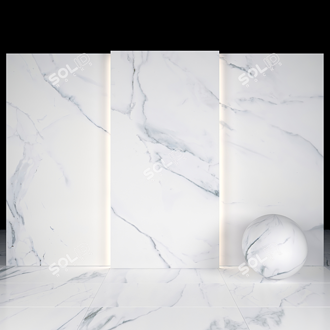 Borghini White Marble Texture Bundle 3D model image 2