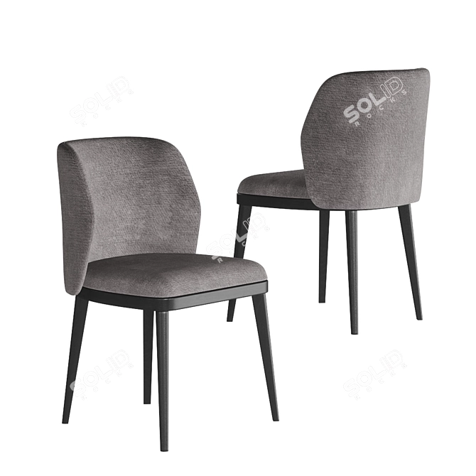 LEKK Oak Dining Set: LUM Chair & Classic Table 3D model image 3