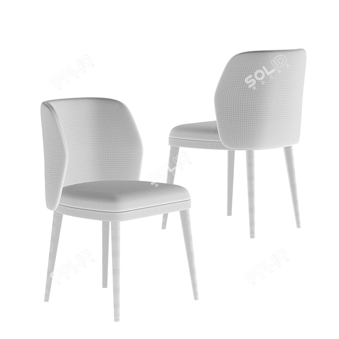 LEKK Oak Dining Set: LUM Chair & Classic Table 3D model image 5