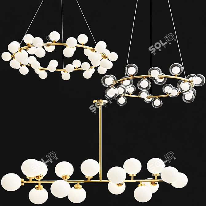 Ethereal Mimosa Chandelier Collection 3D model image 3