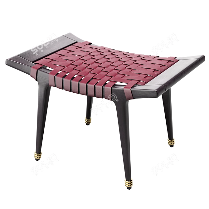 Safari-inspired Dinka Stool 3D model image 1