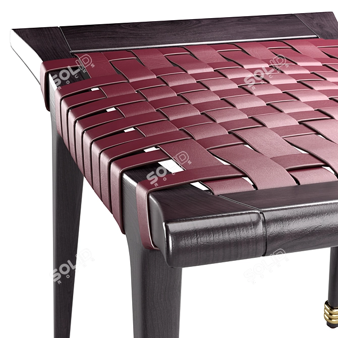 Safari-inspired Dinka Stool 3D model image 4