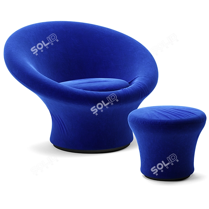 Contemporary Mushhorm Armchair: Modern Design, Ultimate Comfort 3D model image 2