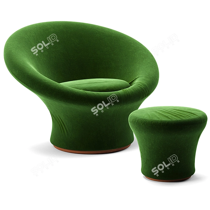 Contemporary Mushhorm Armchair: Modern Design, Ultimate Comfort 3D model image 3