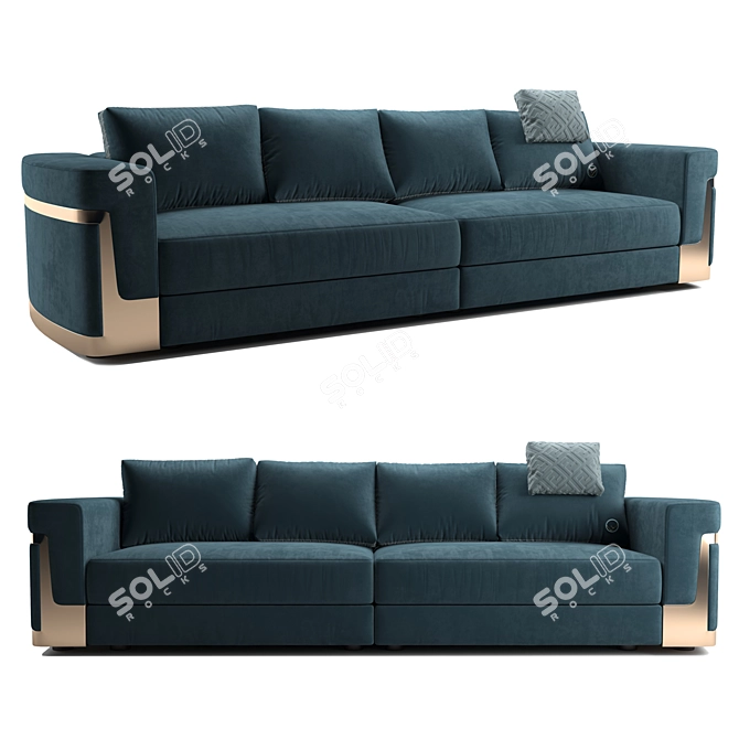 Luxurious Fendi Casa Ray Sofa 3D model image 4