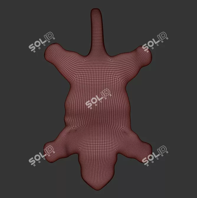 Leopard-shaped Rug Collection 3D model image 5