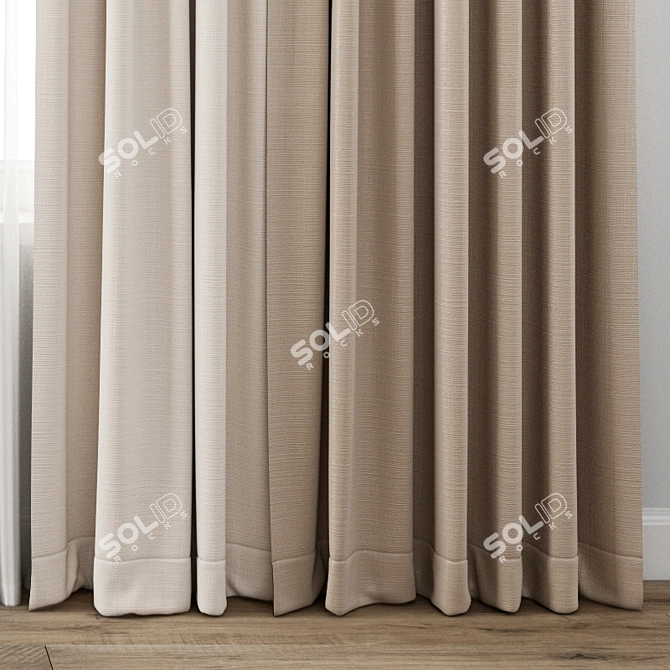 Poly Curtain Model - 3ds Max & Obj 3D model image 3