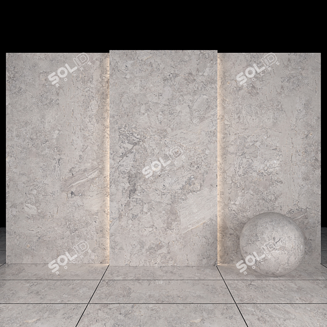 Moonstone Gray Marble: Luxurious Slabs & Floor Tiles 3D model image 1