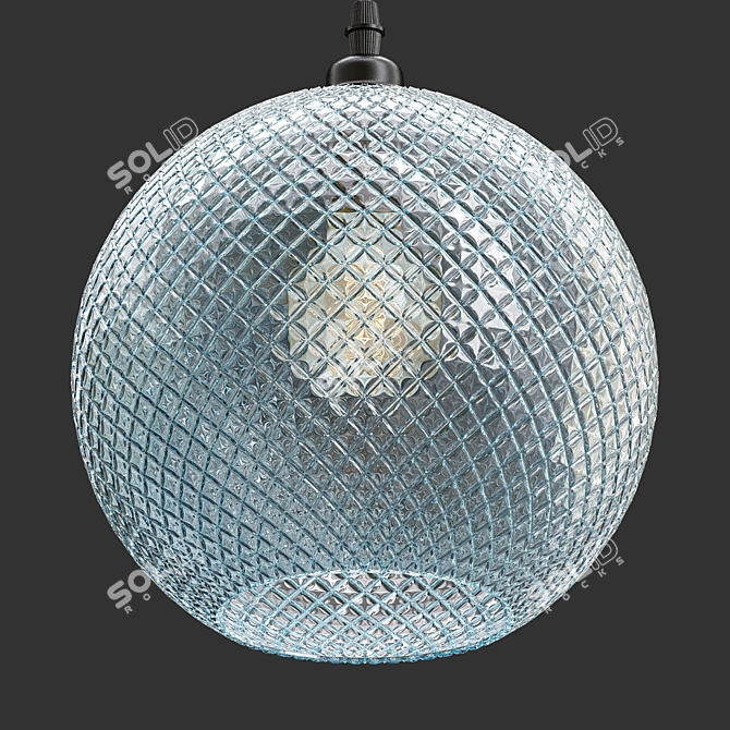 Elegant Gray Pendant 3D model image 1