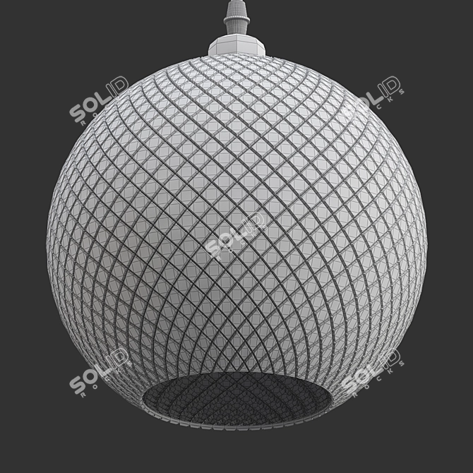 Elegant Gray Pendant 3D model image 2