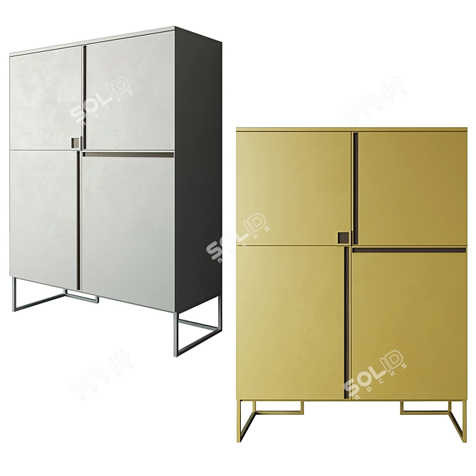 Modern Italian Buffet Regolo: Stylish, Spacious, and Elegant 3D model image 4