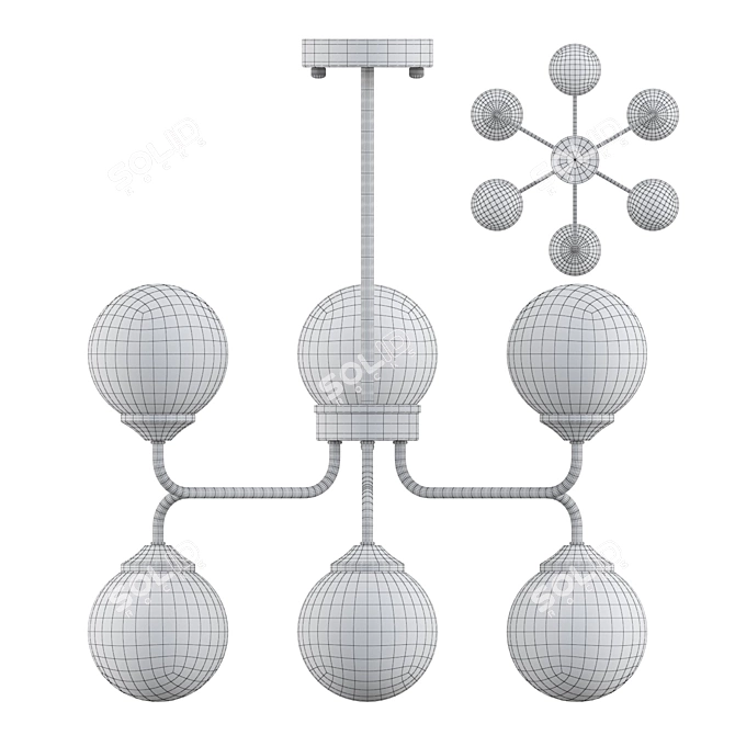 Scandinavian Style Pendant Lamp 3D model image 3