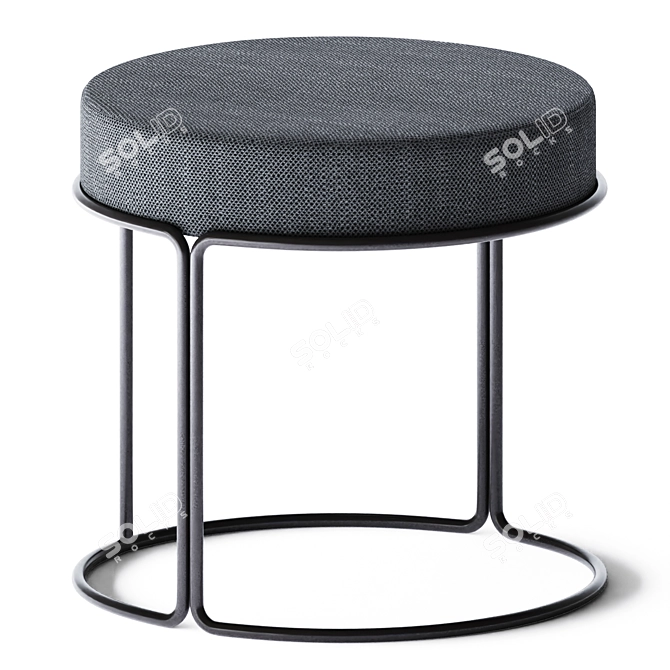 Paradiso Low Stool: Sleek and Stylish 3D model image 1