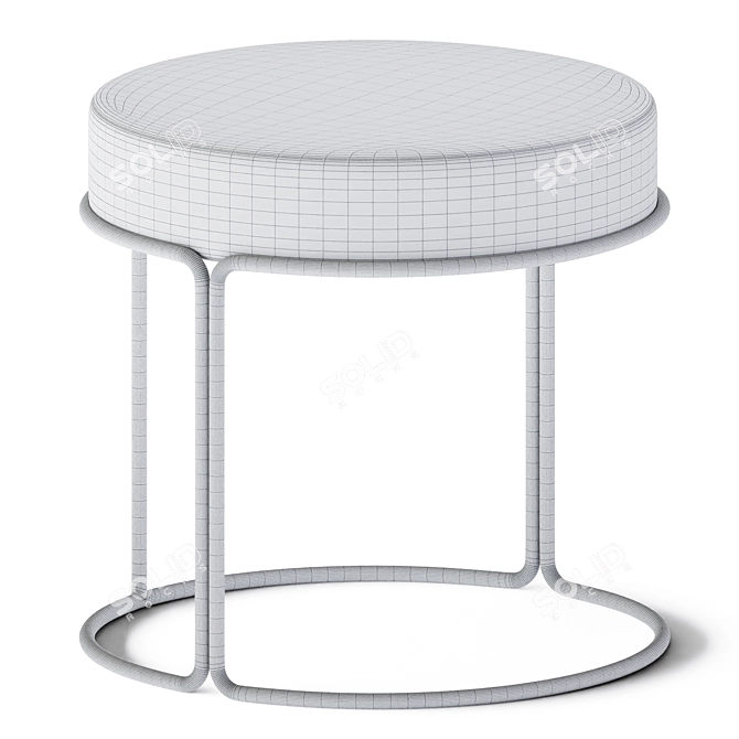 Paradiso Low Stool: Sleek and Stylish 3D model image 4