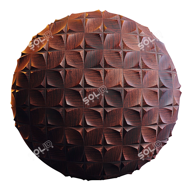 Wooden 3D Panel 02: Authentic Texture 3D model image 4