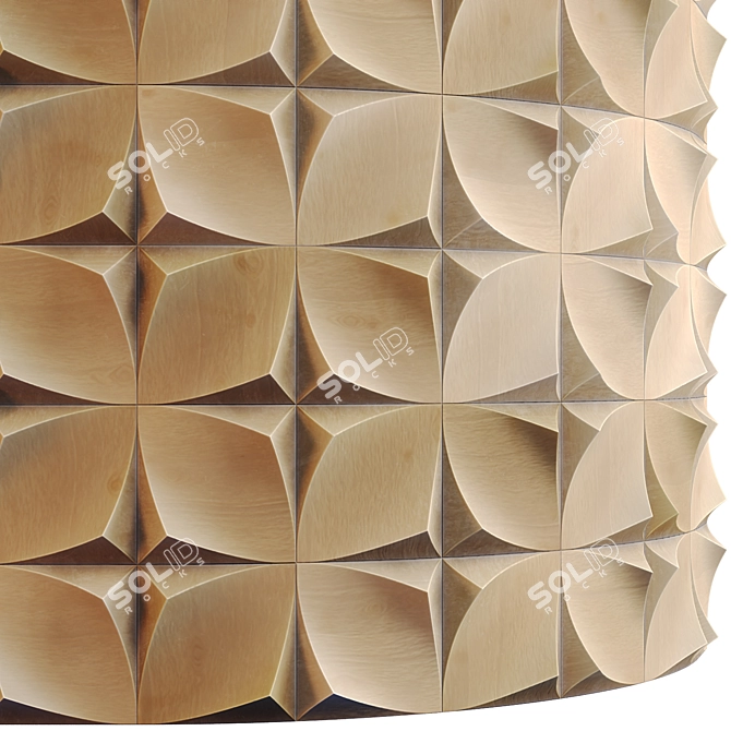 Wooden 3D Panel 02: Authentic Texture 3D model image 5