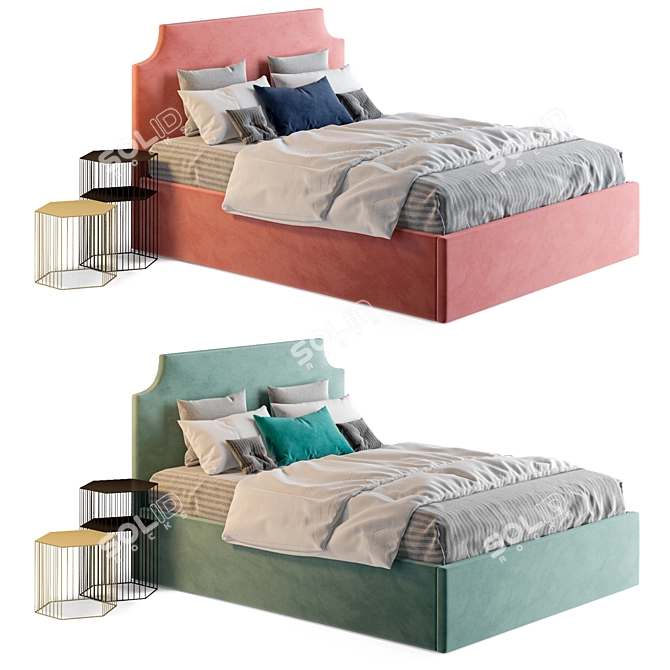 Adona Bed: Elegant and Versatile 3D model image 3