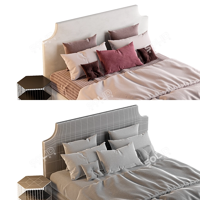 Adona Bed: Elegant and Versatile 3D model image 5