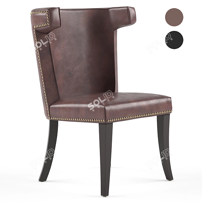 Murray Leather Dining Chair 3D model image 1