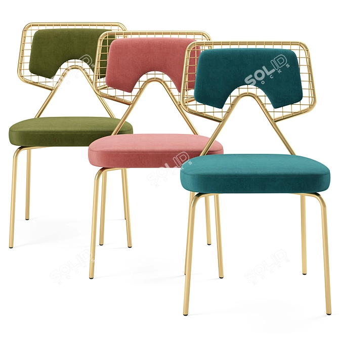 Modern Poly Chair: The Contract Chair 3D model image 1