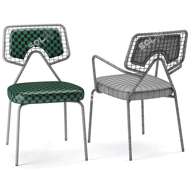 Modern Poly Chair: The Contract Chair 3D model image 5