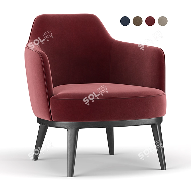 Elegant Comfort: Locylle Chair 3D model image 1