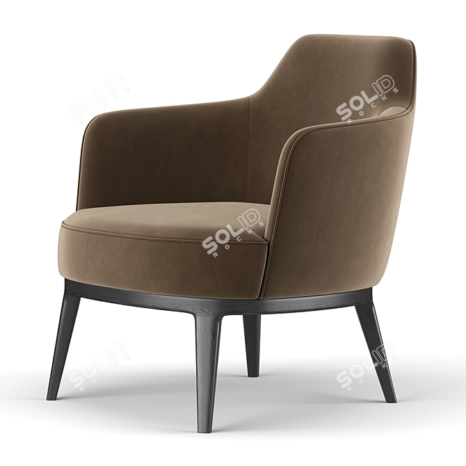 Elegant Comfort: Locylle Chair 3D model image 4