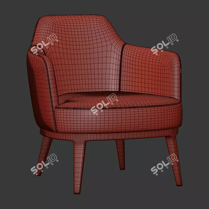 Elegant Comfort: Locylle Chair 3D model image 5