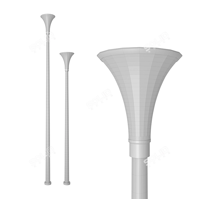 Sleek Street LED Light 3D model image 2