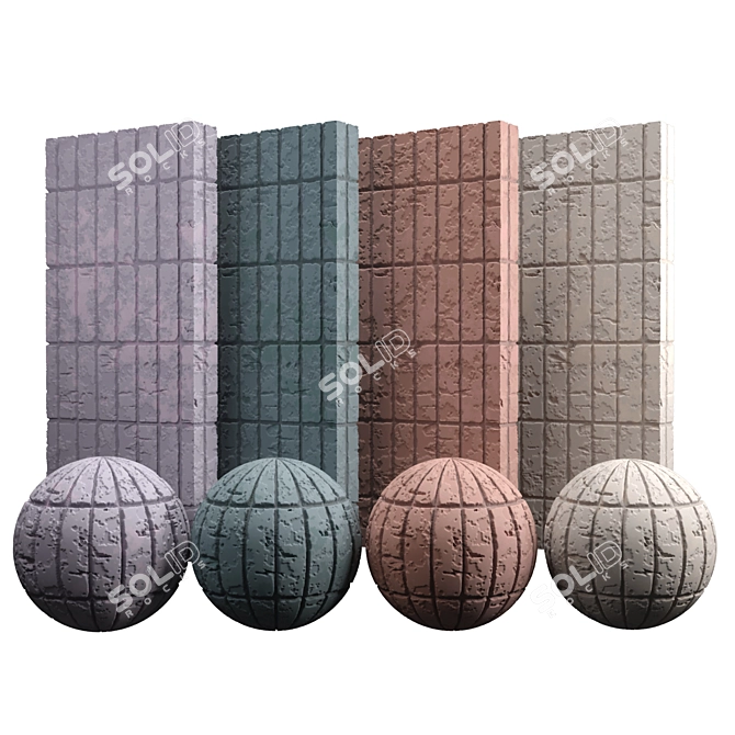 Versatile Concrete Tile Pavements 3D model image 1