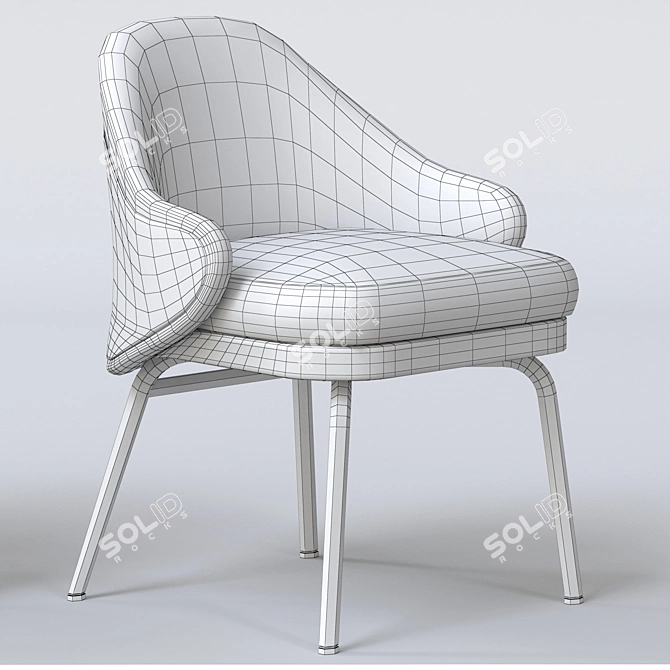 Contemporary Angie Dining Chair 3D model image 4