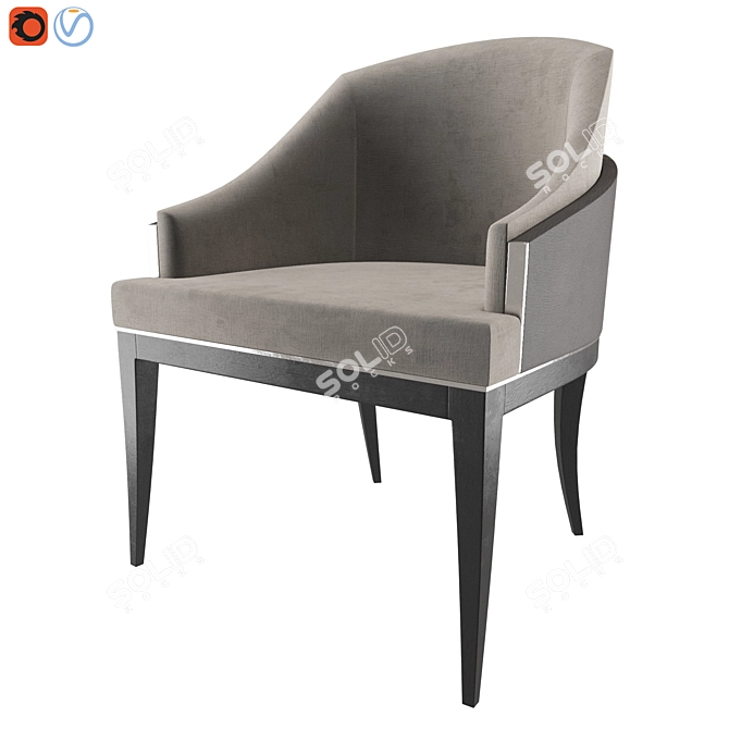 Sophisticated Wolfe Dining Chair 3D model image 6