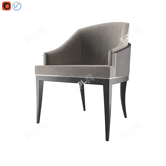 Sophisticated Wolfe Dining Chair 3D model image 8