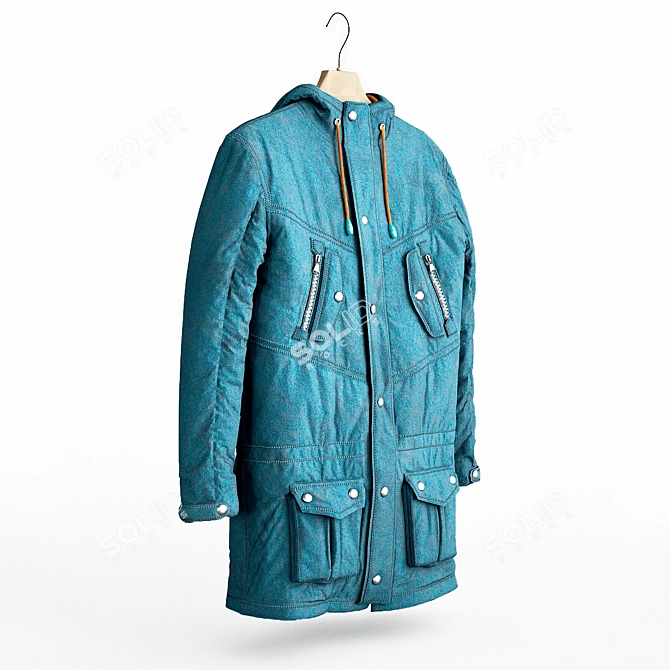 PBR Winter Jacket: N2 3D model image 3