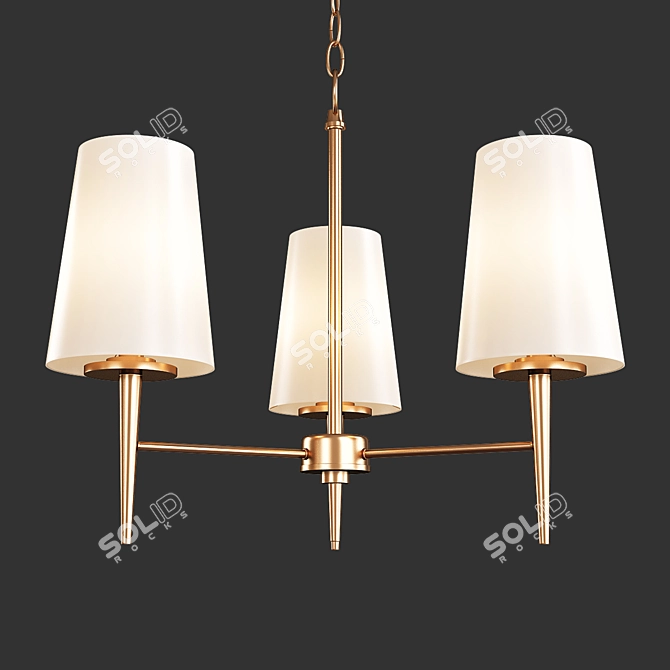 Elegant LED Chandelier with Driscoll Design 3D model image 1