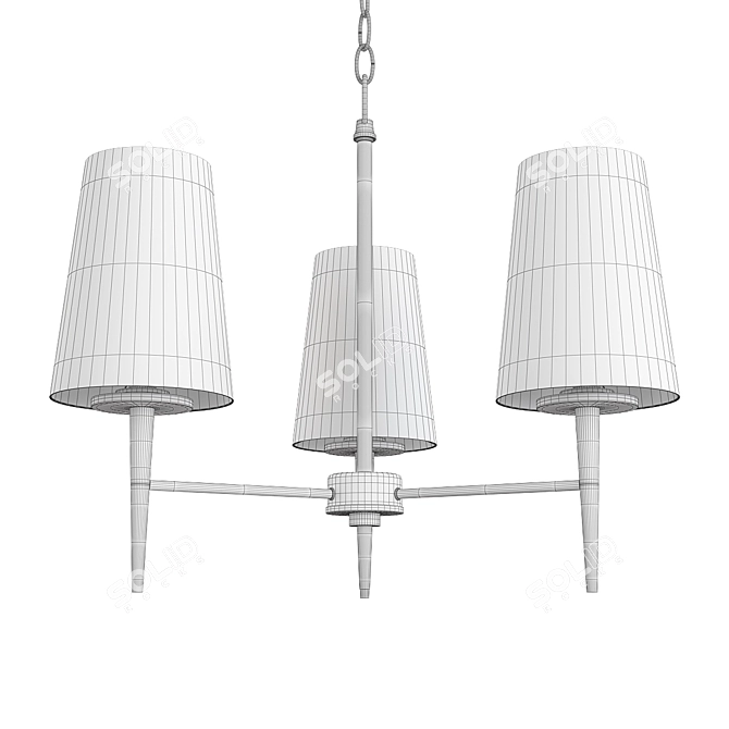 Elegant LED Chandelier with Driscoll Design 3D model image 2