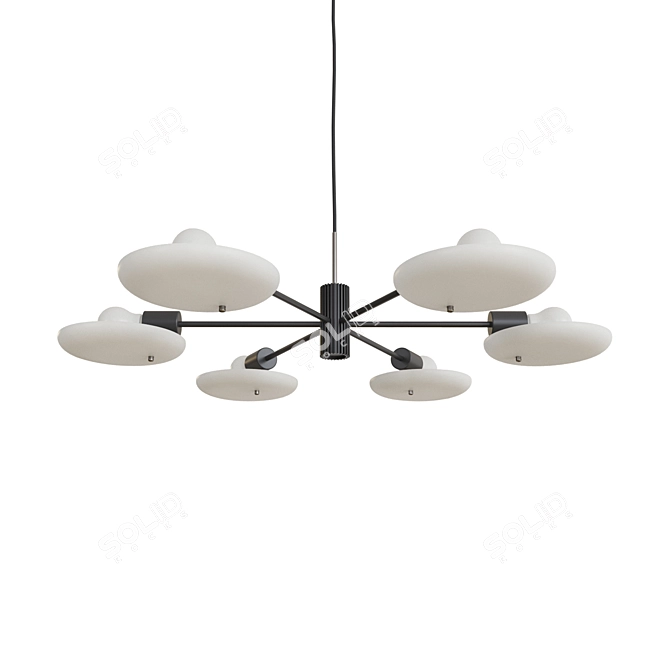 Elegant Opaque Pendant Light 3D model image 4