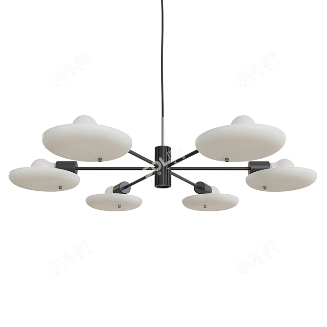 Elegant Opaque Pendant Light 3D model image 8