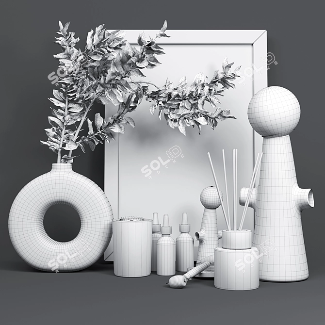 Minimalist Geometric Decor Set 3D model image 4