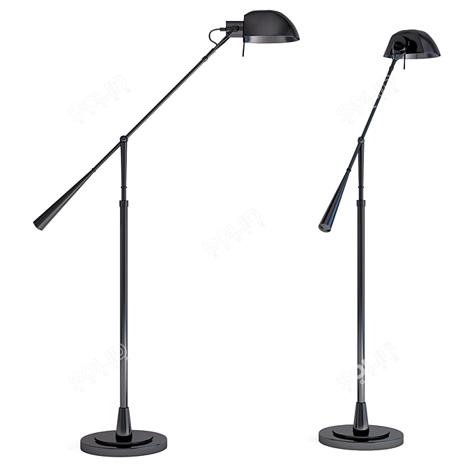 Stylish Equilibrium Floor Lamp 3D model image 1