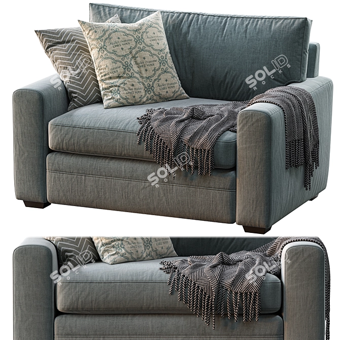 Pearce Upholstered Twin Sleeper Sofa 3D model image 1