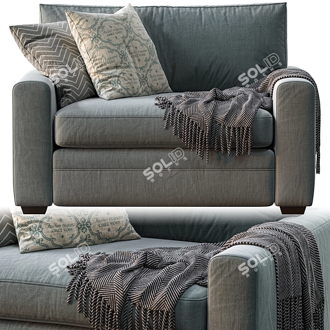 Pearce Upholstered Twin Sleeper Sofa 3D model image 3