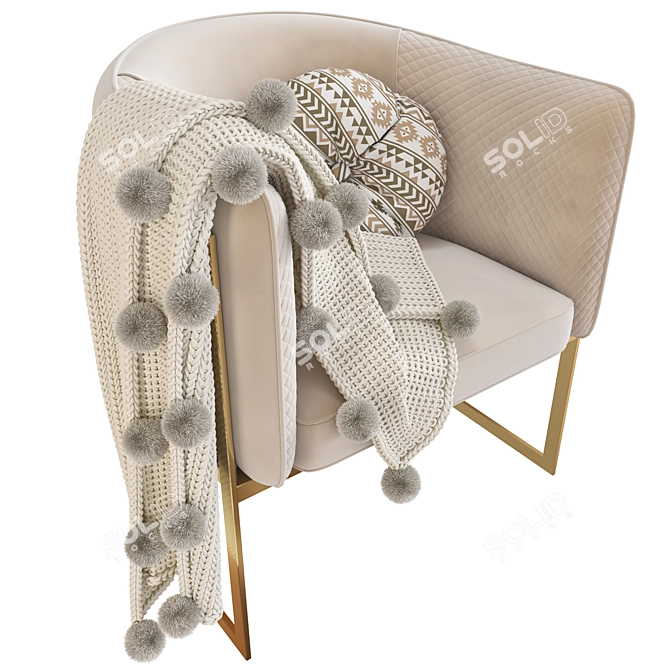Kershner Armchair: Comfort and Elegance Combined 3D model image 1
