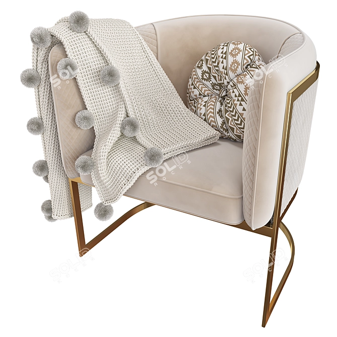 Kershner Armchair: Comfort and Elegance Combined 3D model image 3