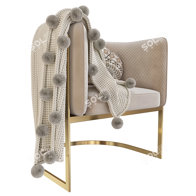 Kershner Armchair: Comfort and Elegance Combined 3D model image 4