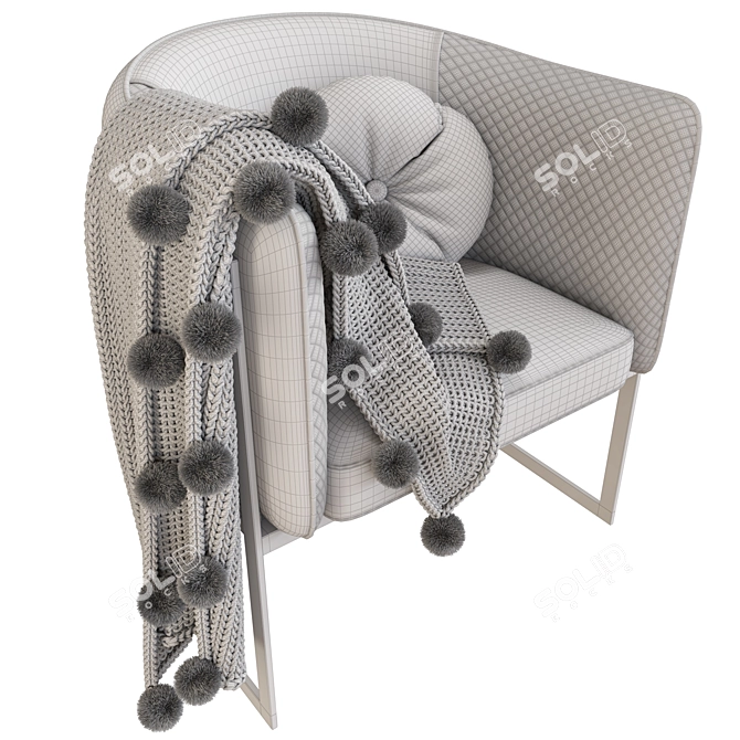 Kershner Armchair: Comfort and Elegance Combined 3D model image 5