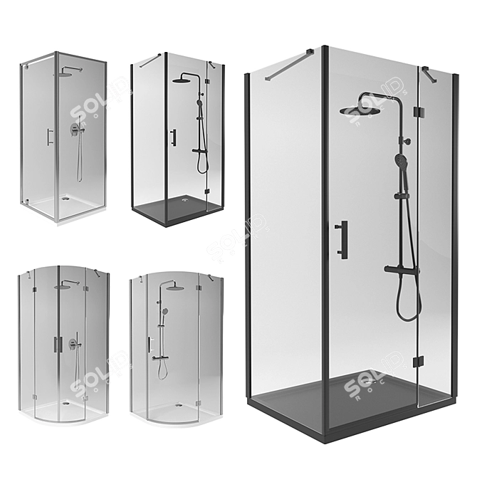 Omnires Shower Enclosures - Perfectly Designed & Easy to Install 3D model image 1